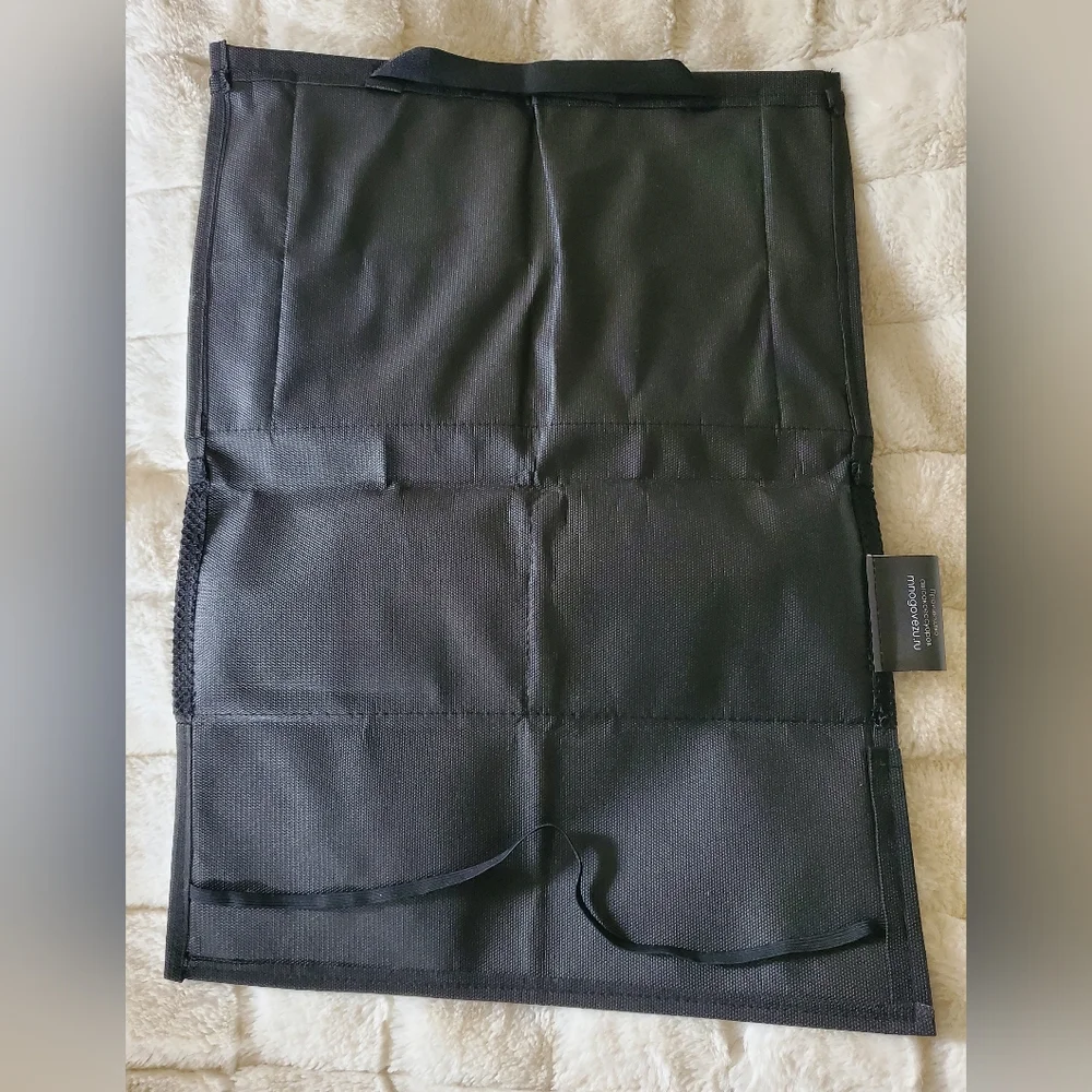 Black Rear Car Seat Organizer with Multiple Pockets